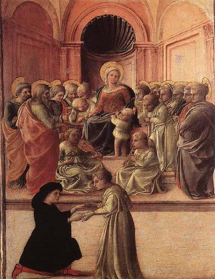 Fra Filippo Lippi Madonna and Child with Saints and a Worshipper Sweden oil painting art
